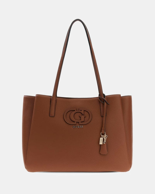 Guess Isola Multi Compartment Tote - Cognac