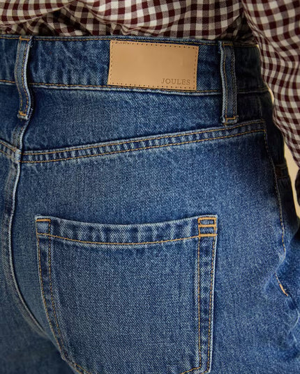 Joules High Rise Wide Leg Jean - Mid Blue