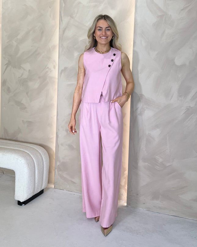 Waistcoat and Trouser Co-Ord - Pink