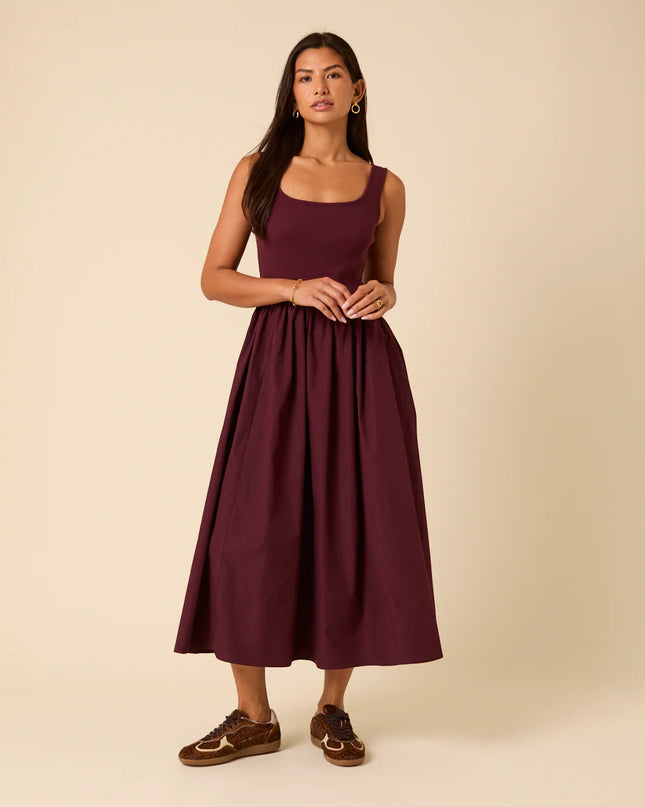 Colorado Midi Dress - Burgundy