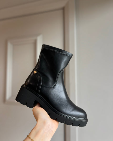 PU Chunky Ankle Boot - Black
