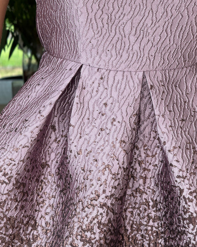 Danni Strapless Bandeau Midi Dress - Lilac Ombre