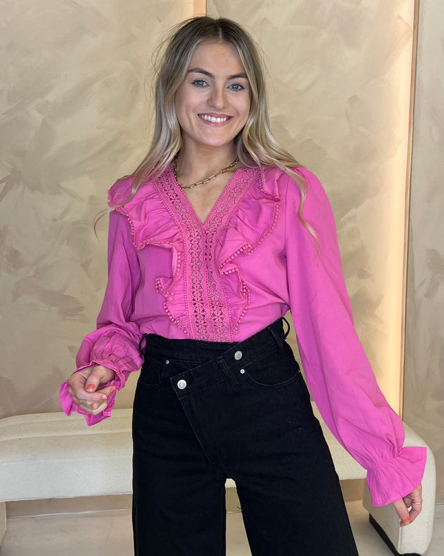Frill Blouse - Pink
