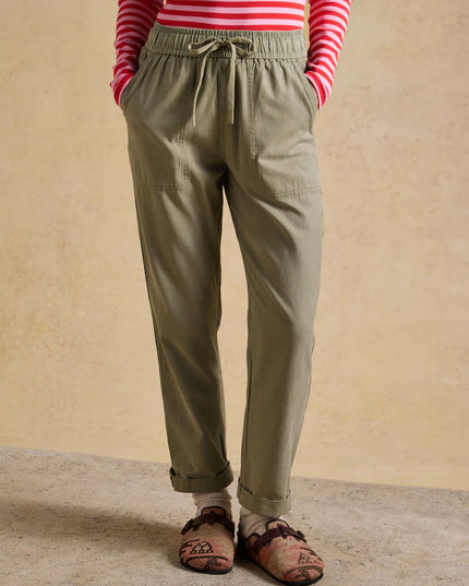 Relaxed Chino Tapered Trousers - Khaki