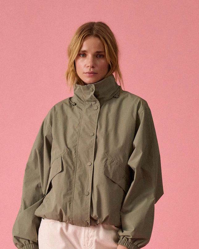 Hove Waterproof Windbreaker Jacket -  Khaki Green