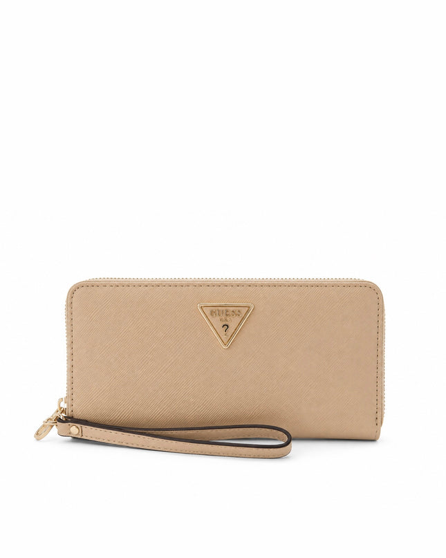 Guess Laurel II Large Zip Around Purse - Beige