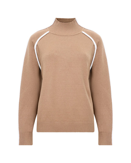 French Connection Jordan Jumper - Camel Porcelain Cream
