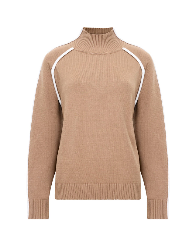 French Connection Jordan Jumper - Camel Porcelain Cream