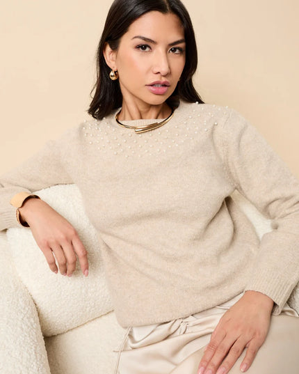 Dahlia Embellished Jumper - Knit
