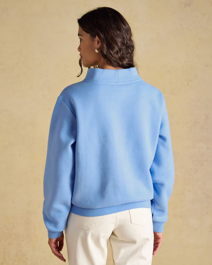 Joules Patchwork Wide Neck Sweatshirt - Blue