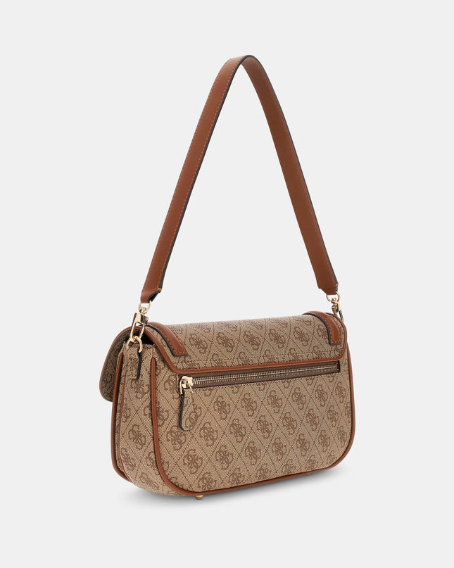 Guess Dea Flap Shoulder Bag - Light Brown