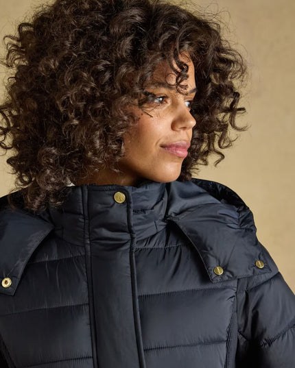 Joules Windborough Longline Padded Coat with Hood - Navy