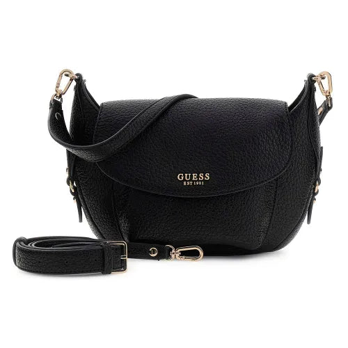 Guess Marsha Flap Shoulder Bag - Black