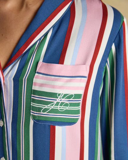 Alma Multi Stripe Woven Pyjama Set