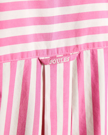 Kiera Short Sleeve Relaxed Fit Shirt - Pink Stripe