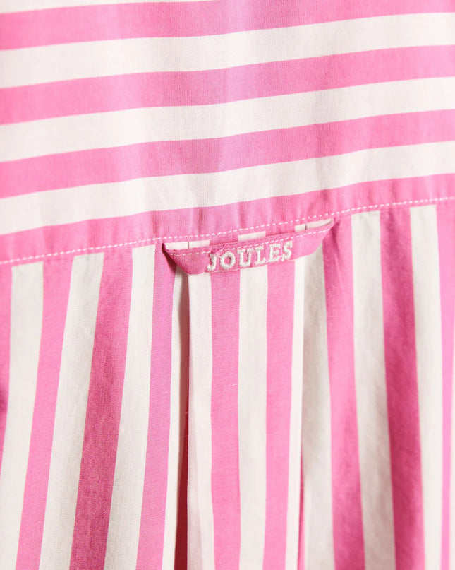Kiera Short Sleeve Relaxed Fit Shirt - Pink Stripe