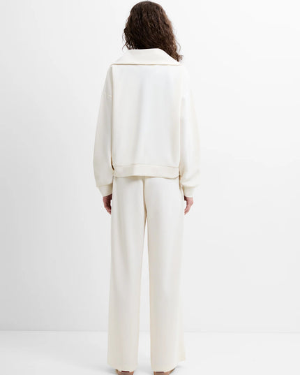 French Connection Wren Half Zip Sweater - Porcelain Cream