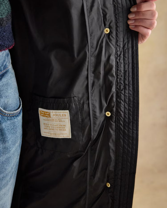 Pitchside Longline Showerproof Padded Coat - Black