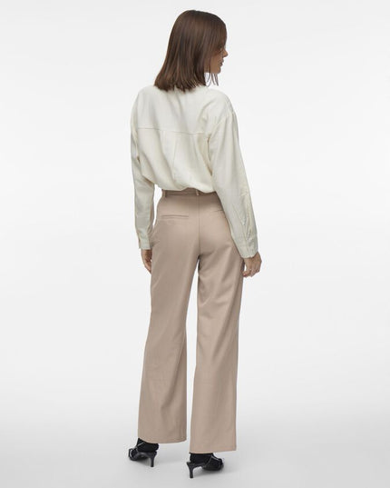 Aya Wide Leg Trouser - Tan