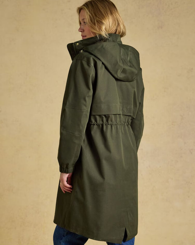Joules Stormwell Waterproof Raincoat with Hood - Khaki Green