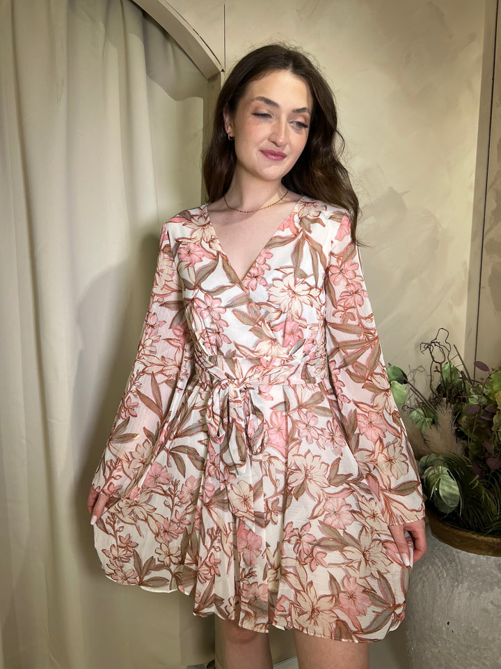 Guess Laila Mini Flare Dress - Natural Flower