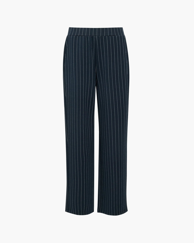 French Connection Wren Pinstripe Pull-On Trousers - Navy