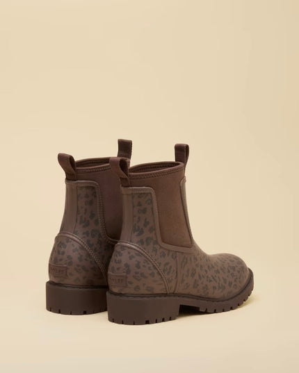Joules Oakfield Lined Ankle Wellies - Leopard