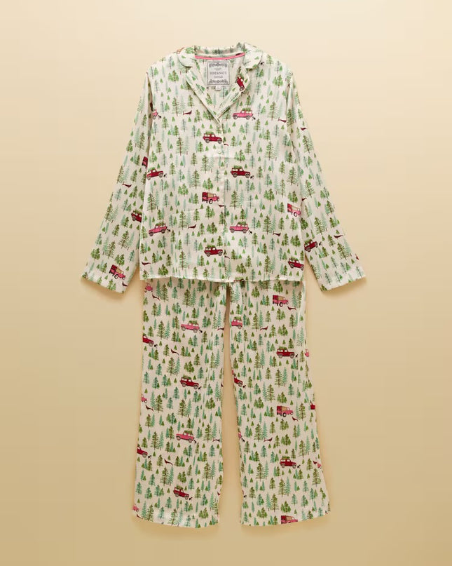 Bonnie Satin Pyjama Set - Cream