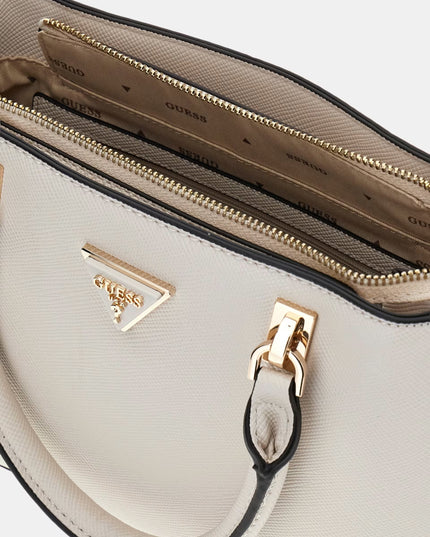 Guess Noelle Saffiano Handbag - Taupe