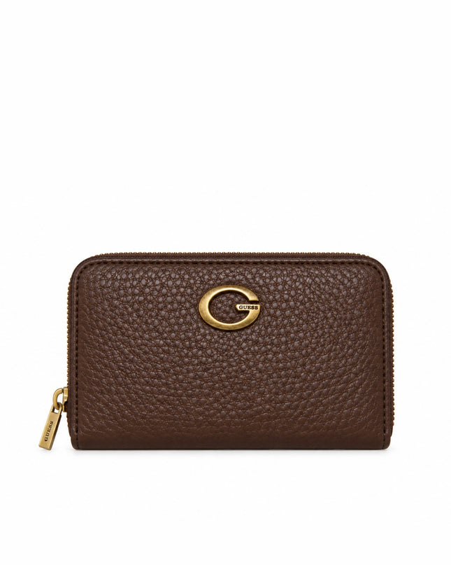 Guess Camden Medium Zip Around Purse - Espresso