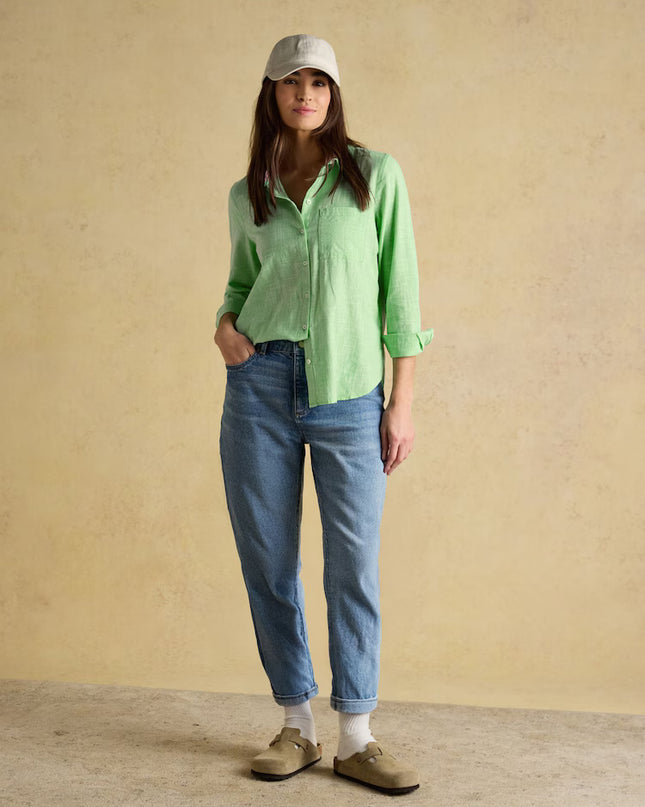 Ida Long Sleeve Cotton Shirt - Green