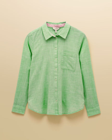 Ida Long Sleeve Cotton Shirt - Green
