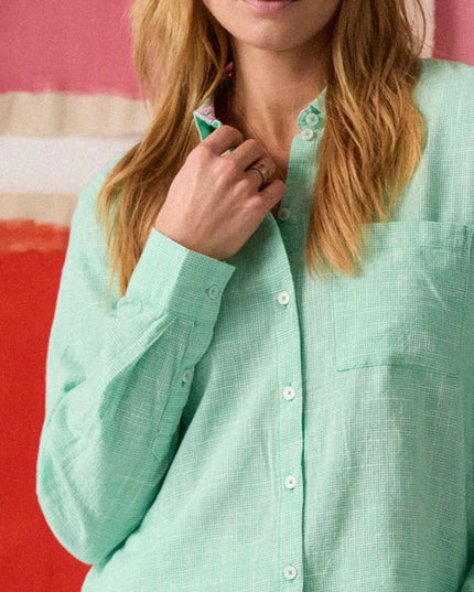 Ida Long Sleeve Cotton Shirt - Green