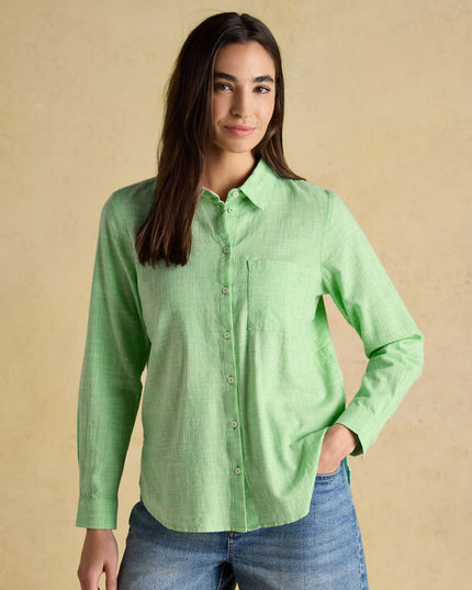 Ida Long Sleeve Cotton Shirt - Green