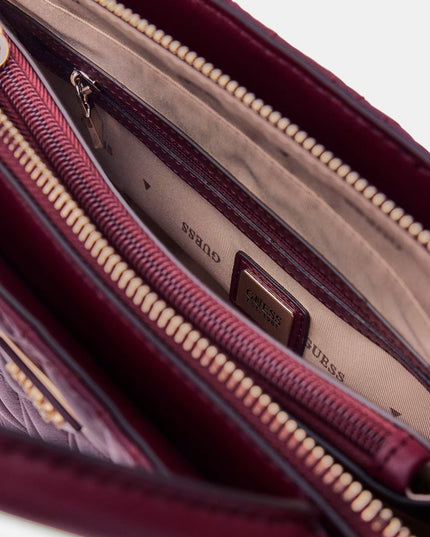 Guess Paisleigh Small Satchel - Burgundy