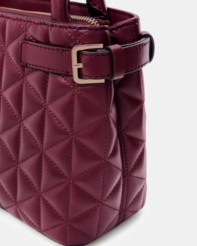 Guess Paisleigh Small Satchel - Burgundy