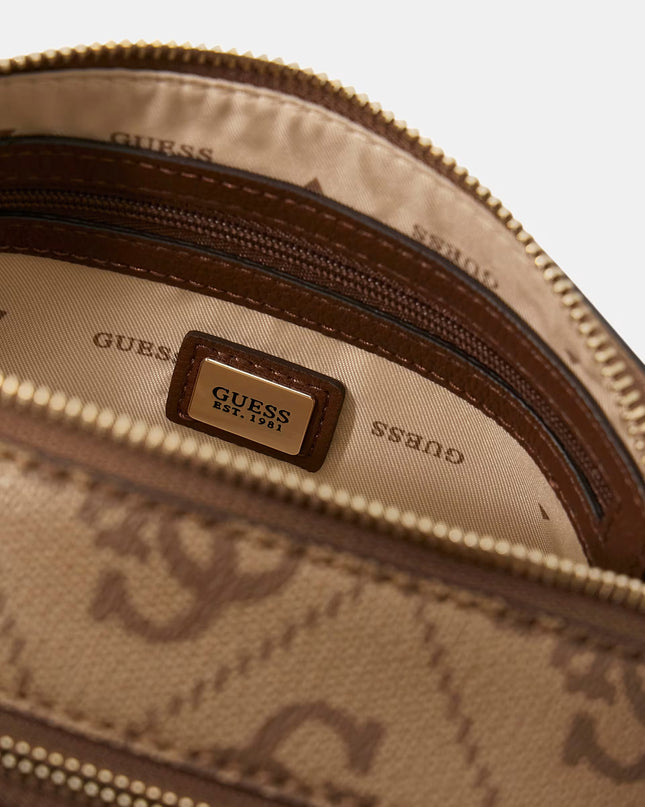 Guess Noelle II Crossbody Camera - Latte Logo Brown