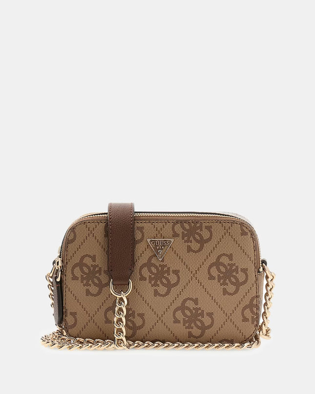 Guess Noelle II Crossbody Camera - Latte Logo Brown
