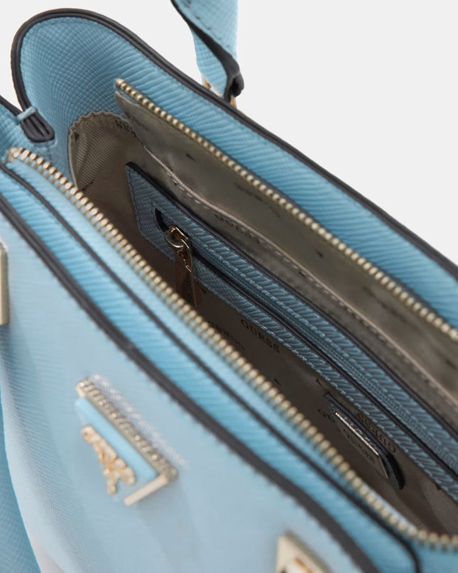 Guess Noelle II Small Multi Compartment Satchel - Aqua