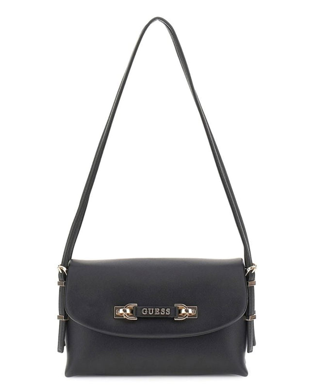 Guess Lefia Flap Shoulder Bag - Black