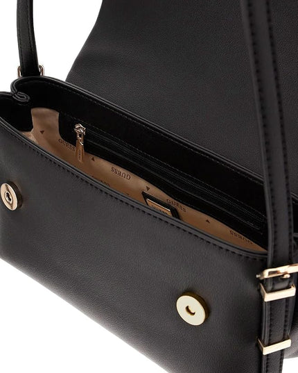 Guess Lefia Flap Shoulder Bag - Black