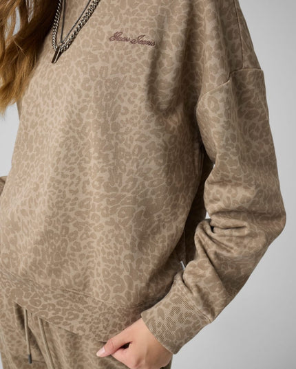 Guess Jeans  Leopard printed sweatshirt - Beige