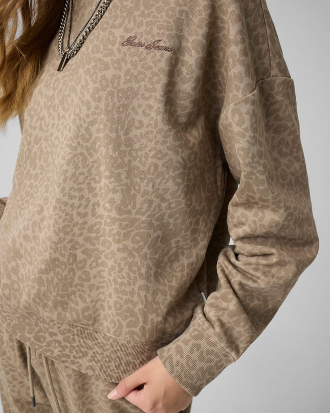 Guess Jeans  Leopard printed sweatshirt - Beige