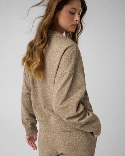 Guess Jeans  Leopard printed sweatshirt - Beige