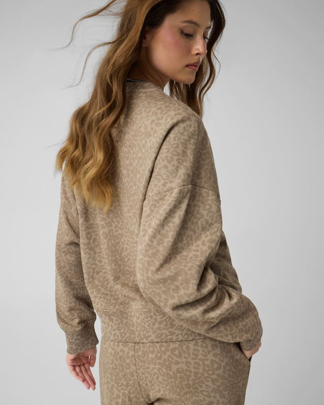 Guess Jeans  Leopard printed sweatshirt - Beige