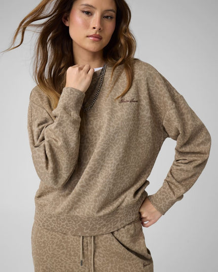 Guess Jeans  Leopard printed sweatshirt - Beige