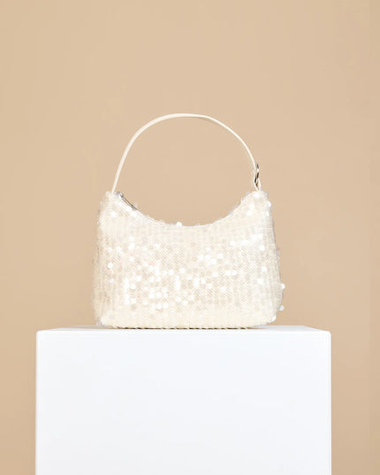 Pearly Shimmer Sequin Shoulder Bag 