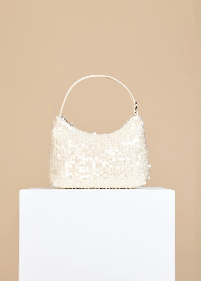 Pearly Shimmer Sequin Shoulder Bag 