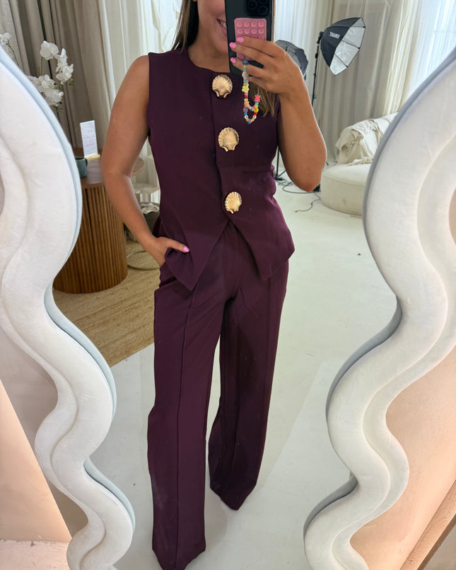 Tailored Trouser - Plum