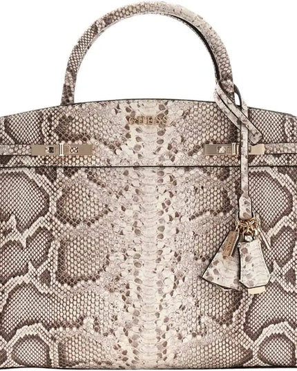 Guess Melinda Triple Compartment Satchel - Natural